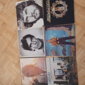 1970's vinyl records Rod Stewart, Peter Asher, Bachman Turner, Elton John